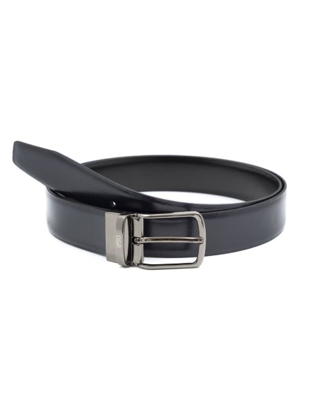 Black reversible leather belt