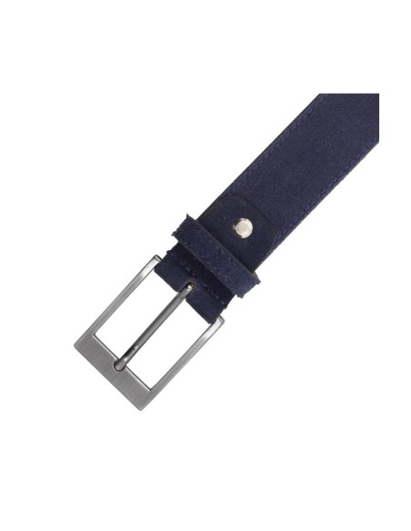 Blue suede belt