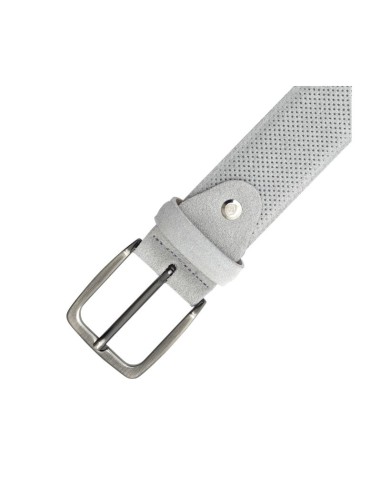 Grey suede belt