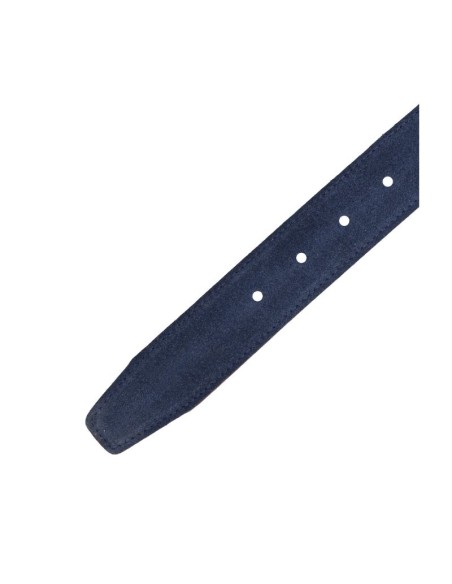 Blue suede belt