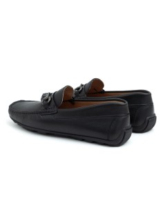 Mocassin de peau le noir BODEMAN-NEGRO 2