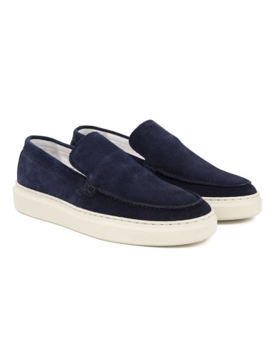 Mocassin suède bleu DANESIO-AZUL