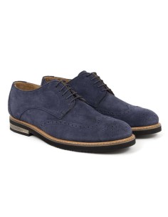Blue suede derby