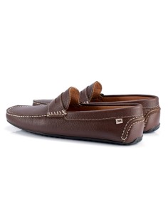 Brown leather moccasin 2