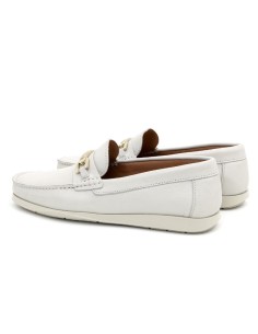 White leather boat shoe 2
