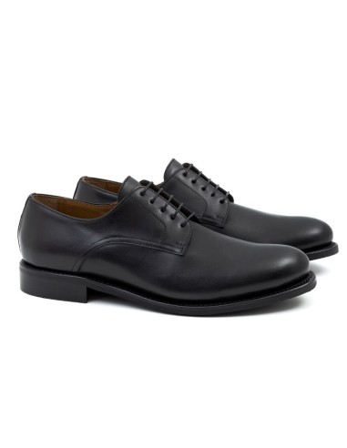 Black leather derby