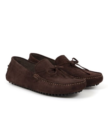 Brown suede moccasin