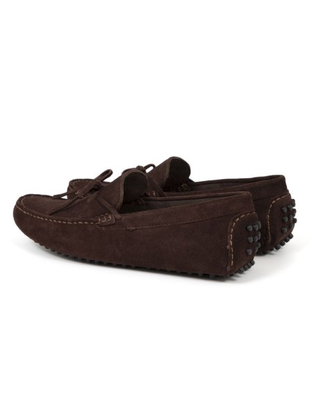 Brown suede moccasin