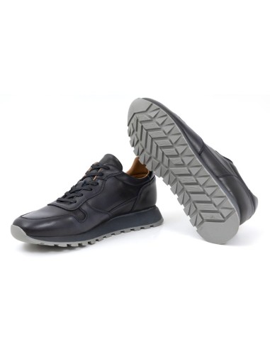 Blue leather sport shoe