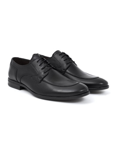 Black leather derby