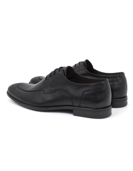 Black leather derby