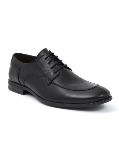 Black leather derby
