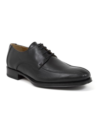 Black leather derby