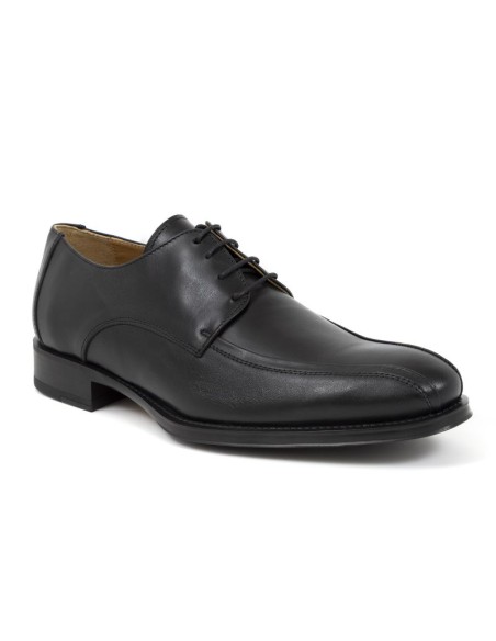 Black leather derby