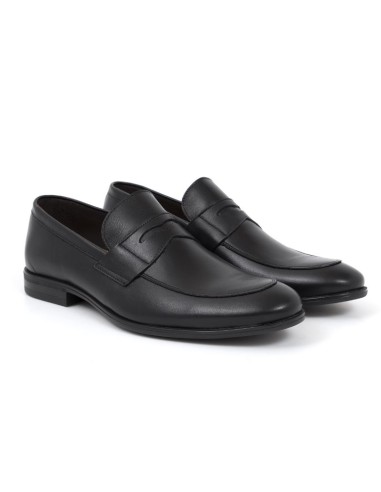 Mocassin de peau le noir MILUDEN-NEGRO