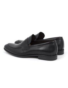 Black leather moccasin 2