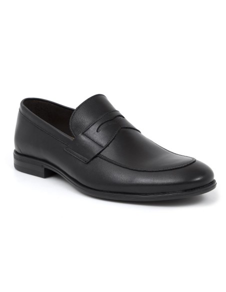 Mocassin de peau le noir MILUDEN-NEGRO