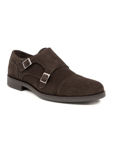 Brown suede monkstrap