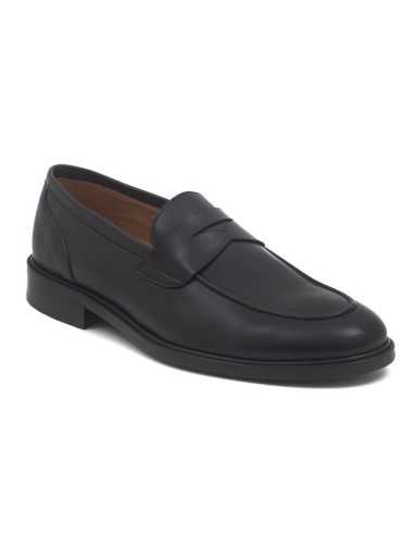 Mocassin de peau le noir NALMAZ-NEGRO