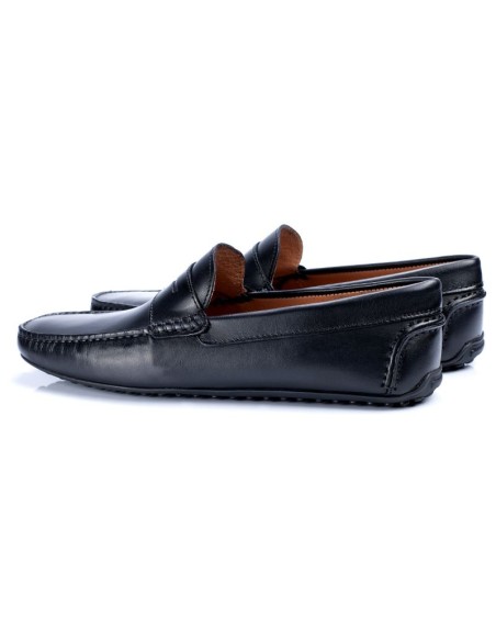 Mocassin de peau le noir PARRIN-NEGRO