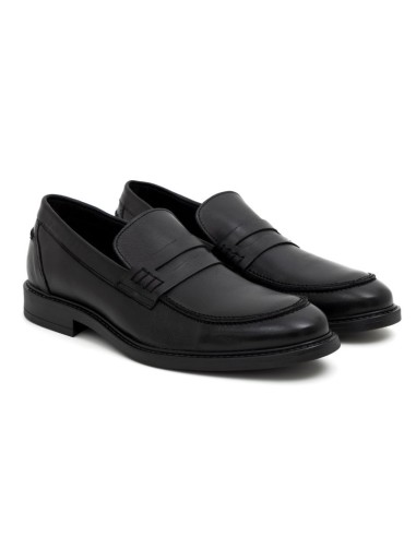 Mocassin de peau le noir PIERO-NEGRO