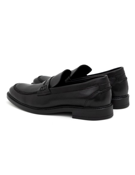 Mocassin de peau le noir PIERO-NEGRO