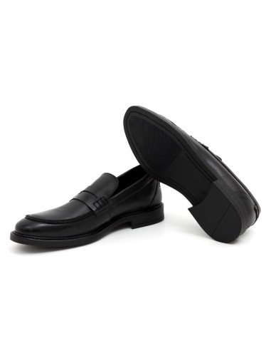 Mocassin de peau le noir PIERO-NEGRO