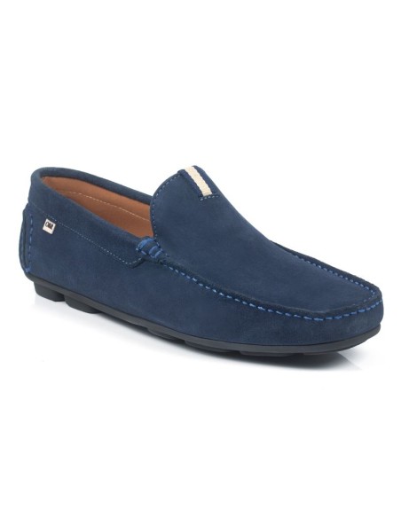 Mocassin suède bleu SAFLAG-INDIGO