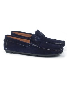 Mocassin suède bleu SAKAMEN-NAVY