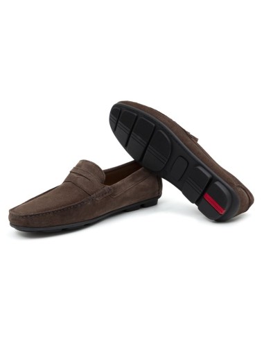 Mocassin suède marron SEFOR-TAUPE