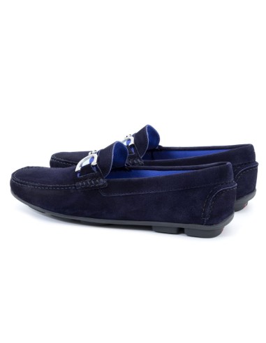 Mocassin suède bleu SEKAGE-NAVY