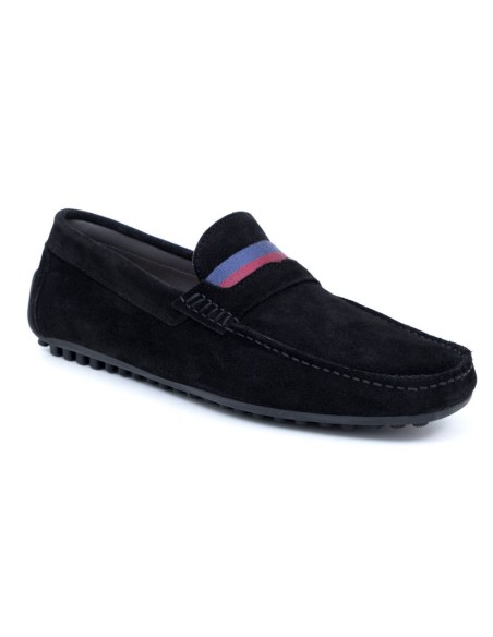 Mocassin suède le noir SEMIPO-NEGRO