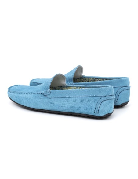 Mocassin suède bleu SEMISA-TURQUESA