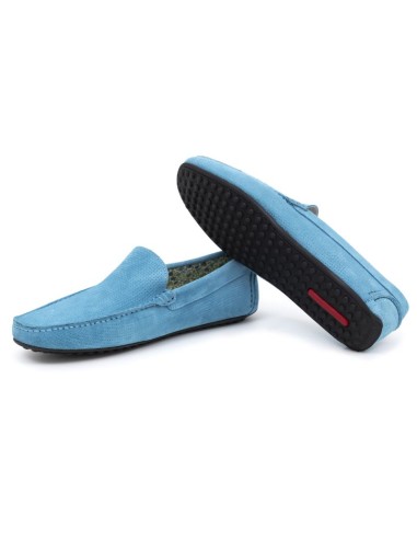 Mocassin suède bleu SEMISA-TURQUESA