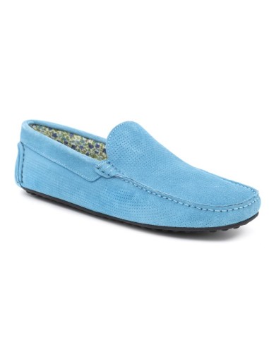 Mocassin suède bleu SEMISA-TURQUESA