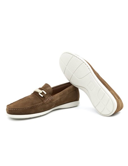 Light Brown suede boat shoe