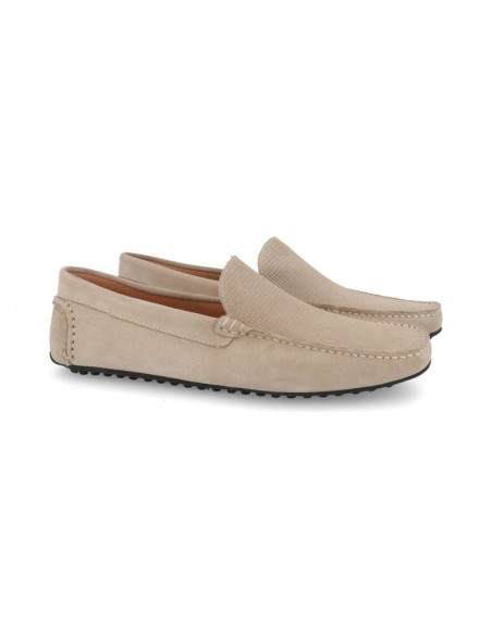Beige suede moccasin