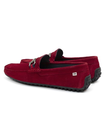 Mocassin suède rouge SILDON-ROUGE