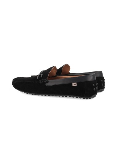 Black suede moccasin