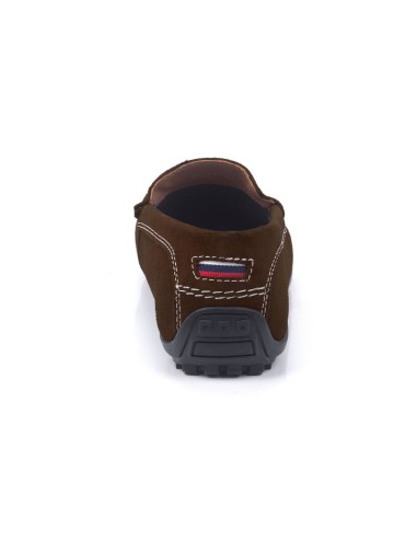 Brown suede moccasin