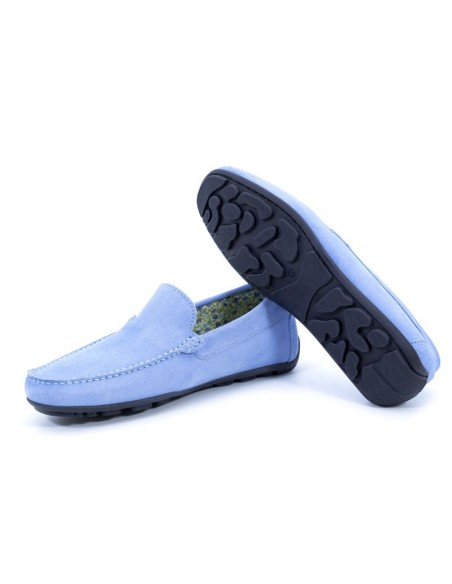Mocassin suède bleu SOPEMAN-BLUE