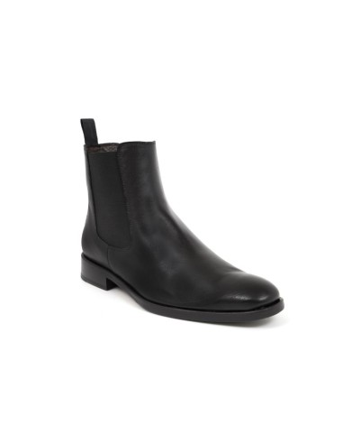 Black leather chelsea boots