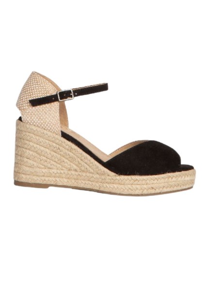 Espadrilles femme lisse le noir W-ACRIN-NEGRO
