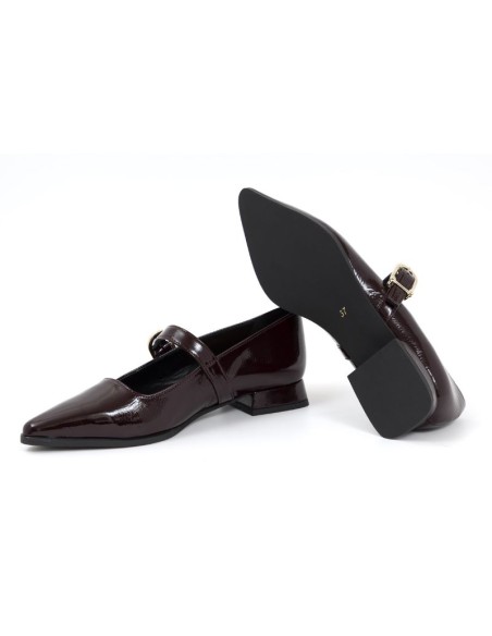 chaussures habillées femme de peau Bordeaux W-CHIMY-BURDEOS