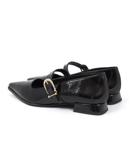 Zapato de Vestir de piel liso color negro