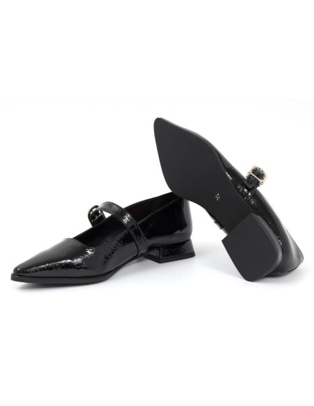 chaussures habillées femme de peau le noir W-CHIMY-NEGRO