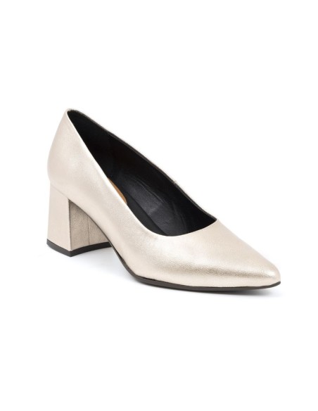 Zapato de Vestir de piel liso color oro