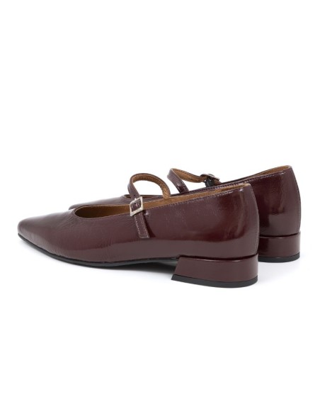 Zapato de Vestir de piel liso color burdeos