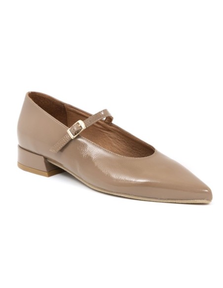 Zapato de Vestir de piel liso color beige