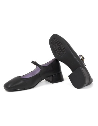 chaussures habillées femme de peau le noir W-DELY-BLACK